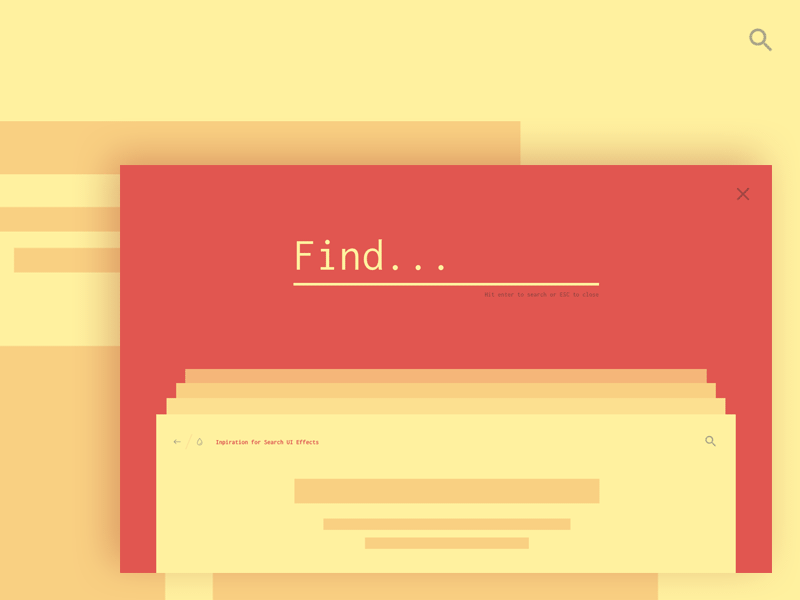 Inspiration for Search UI Effects