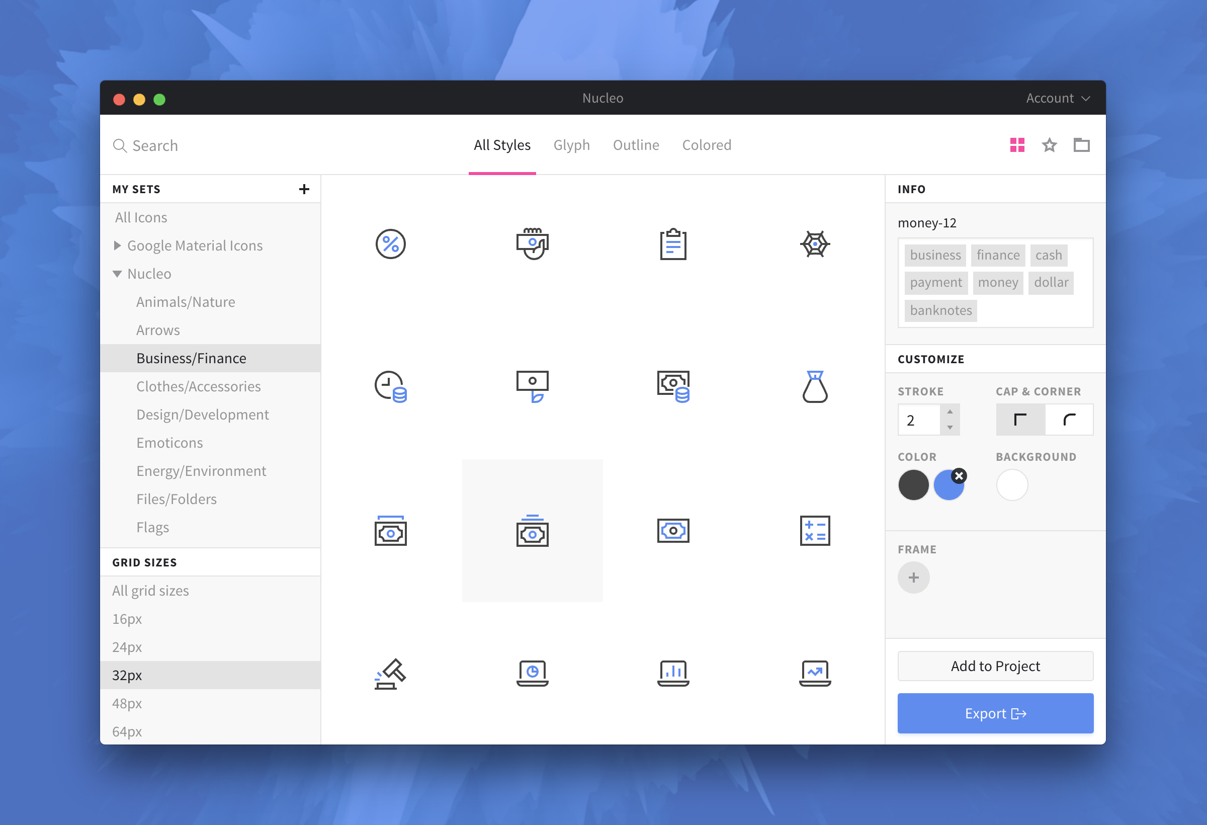 Icon Organizer & Icon Library | Nucleo