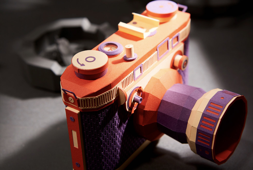 Vintage Film Cameras Meticulously Built From Colored Paper by Lee Ji-Hee