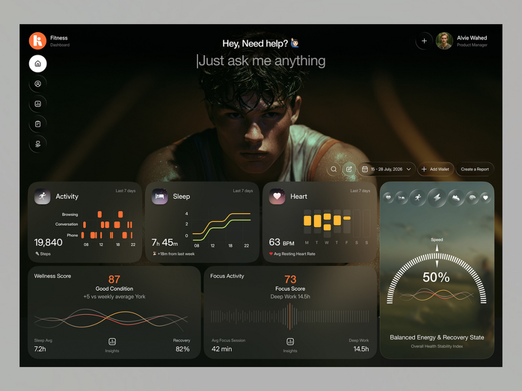 Fitness Tracking & Wellness Dashboard — Health Metrics Insight