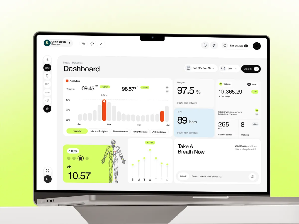 Health Records - Advanced Patient Monitoring & Bio-Metric Dashboard